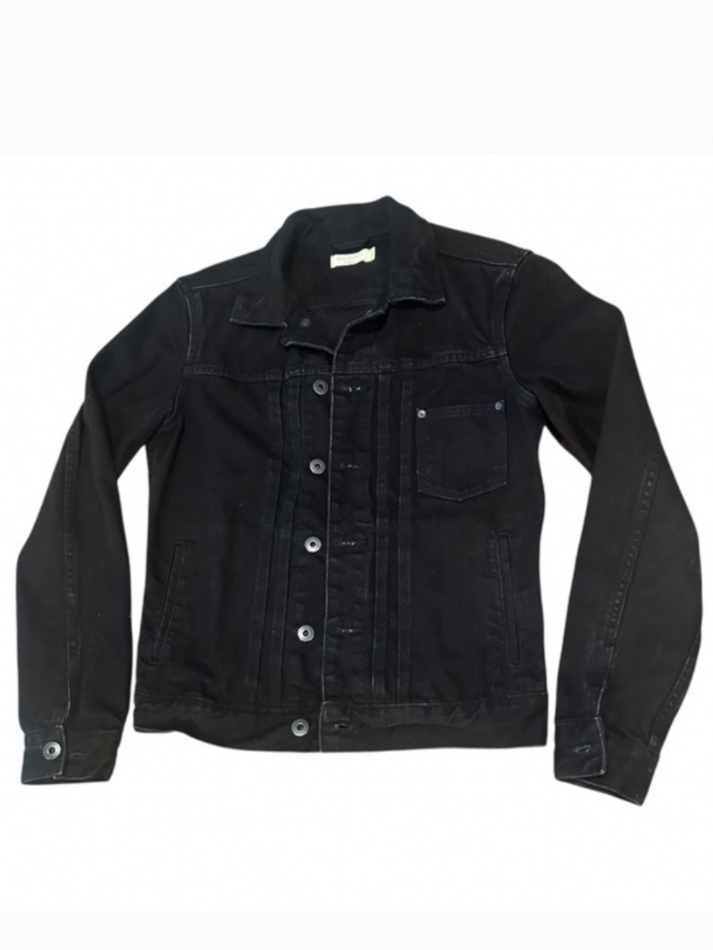 AllSaints100% Cotton Denim Black Trucker Style Jacket Size XS